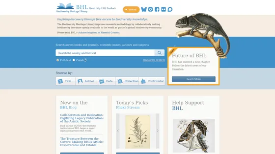 Preview of Biodiversity Heritage Library