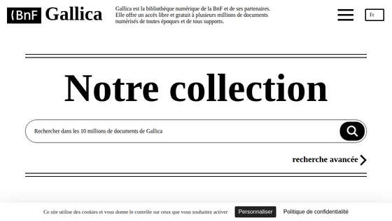 Preview of Gallica (BnF, France)