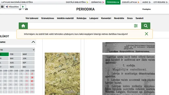 Preview of Periodika.lv (Latvia)