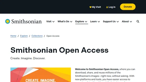 Preview of Smithsonian Open Access